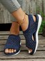 Colorful Triangle Graphic Flyweave Sports Sandals