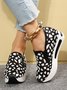 Casual Breathable Mesh Glitter Slip On Shoes