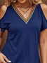 Loose Casual Jersey Off Shoulder Sleeve Shirt