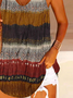 Ethnic V Neck Vacation Loose Tank Top