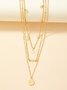 Casual Geometric Layered Necklace Boho Vacation Women's Jewelry