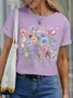 Women's wildflowers Cotton Casual T-Shirt