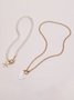 Vacation Pearl Beaded Heart Layer Necklace Boho Party Women Jewelry