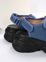 Women Hook-and-loop Fastener Flatform Sport Sandals