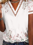 Loose Floral Casual Regular Sleeve Shirt