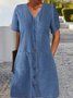 Casual Washing Process Denim Dress