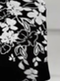 Plus Size Crew Neck Floral Jersey Casual T-Shirt