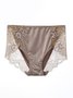 Breathable High Elastic Sexy Exquisite Lace Mid Waist Panties