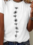 Casual Short Sleeve Crew Neck Floral T-Shirt