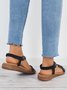 Boho Rhinestone T-bar Elastic Strap Sandals