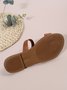 Vintage Cut-out Toe Ring Beach Slide Sandals