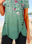 Floral Vacation Buttoned Tunic Shirt