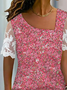 Casual Lace Loose Shirt