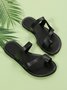 Vintage Cut-out Toe Ring Beach Slide Sandals