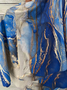 Plus Size V Neck Loose Abstract Stripes Casual Dress