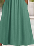 Plus Size Plain Sweetheart Neckline Regular Fit Casual Dress