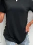 Crew Neck Casual Plain Regular Fit T-Shirt