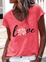 Women's Love Daisy Casual T-Shirt