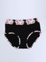 Breathable Comfort Elegant Floral Print Panties