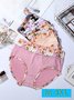 Breathable Comfort Elegant Floral Print Panties