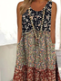 Plus Size Loose Casual Floral Pritned Dress