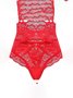 Women's Breathable Comfortable Sexy Hollow Bandage Floral Lace High Waist Briefs