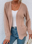 Casual V Neck Knitted Cardigan