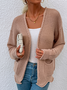 Casual V Neck Knitted Cardigan