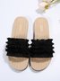 Vacation Fringe Beach Strap Slippers