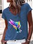 Women's Casual Bird V Neck T-Shirt