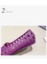 Waterproof PVC Hollow Woven Strap Casual Flat Shoes