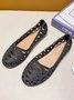 Waterproof PVC Hollow Woven Strap Casual Flat Shoes