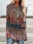 Jersey Abstract Casual Loose Shirt