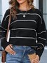 Casual Acrylic Crew Neck Sweater