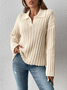 Plain Wool/Knitting Casual Sweater