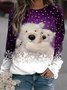 Casual Loose Crew Neck Sweatshirt