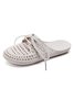 Women Lace Up Hollow Out Waterproof Beach Mules