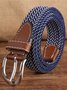 Contrast Color Plain Color Variety Of Options Casual Braided Belt