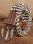 Contrast Color Plain Color Variety Of Options Casual Braided Belt