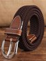 Contrast Color Plain Color Variety Of Options Casual Braided Belt