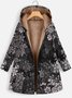 Fluff/Granular Fleece Fabric Ethnic Casual Hoodie Coat