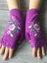 Casual Floral Wool/Knitting Gloves