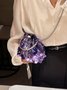 Prom Party Sequins Tassel Chain Bucket Bag