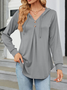 Hooded Jersey Plain Casual Hoodie