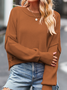 Loose Casual Crew Neck Acrylic Sweater