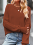 Loose Casual Crew Neck Acrylic Sweater