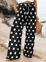 Casual Regular Fit Color Block Pants