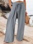 Casual Regular Fit Color Block Pants