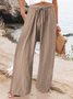 Casual Regular Fit Color Block Pants