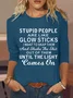 Women's Funny Sarcasm Stupid People Casual Shirt